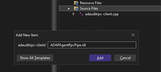 create-idl-file-in-visual-studio